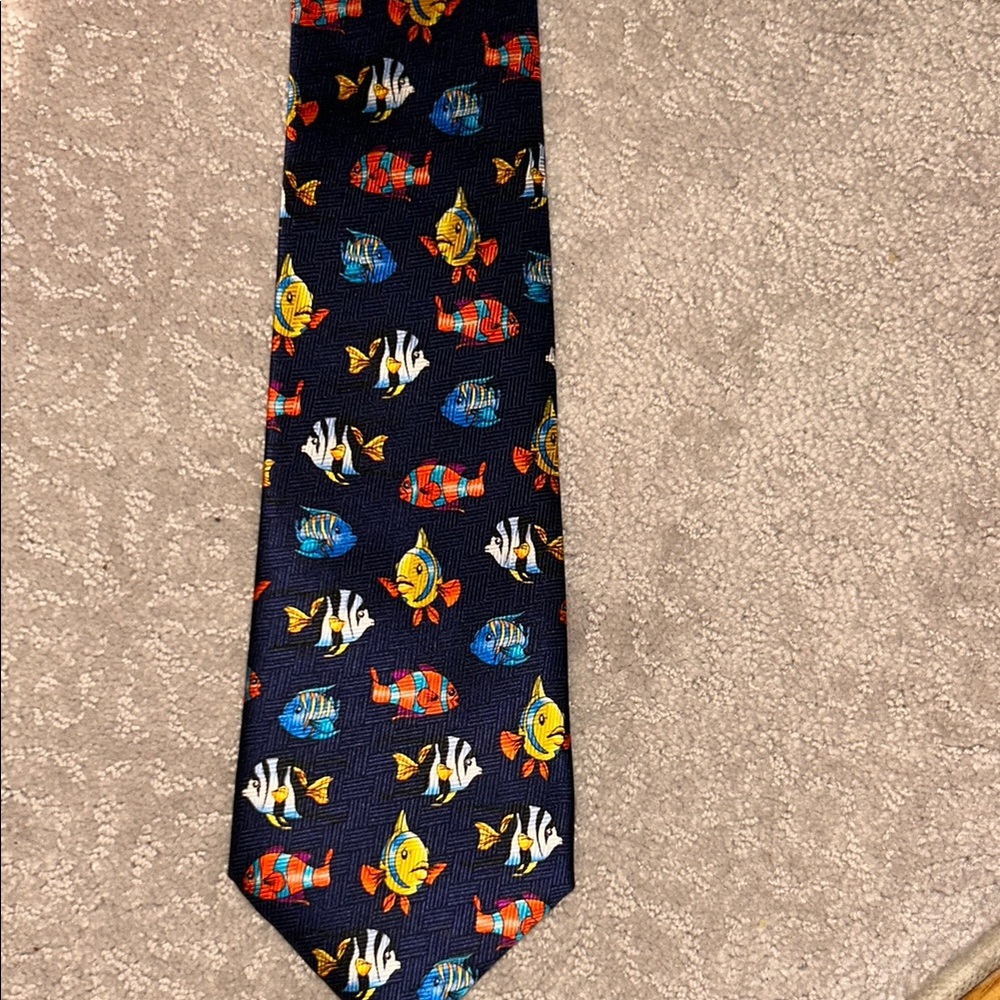 Colorful Fish Pattern Men’s Neck Tie
